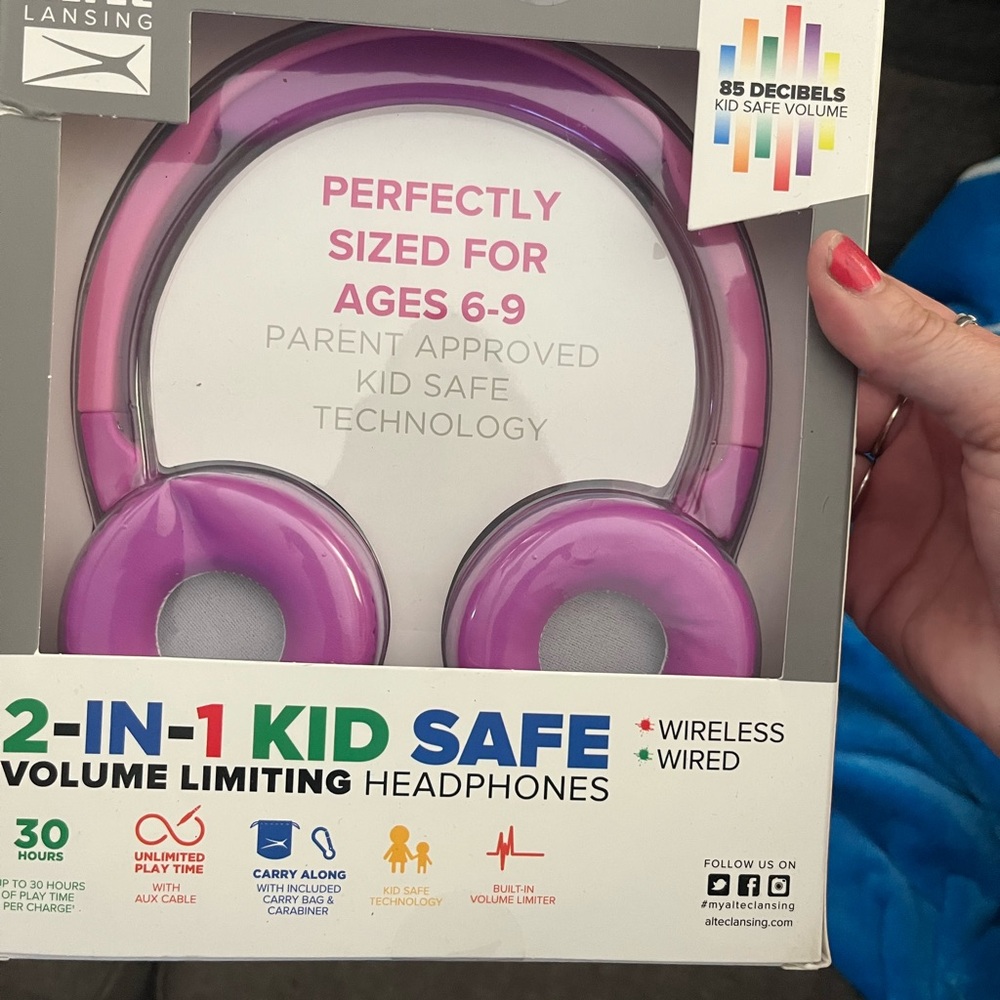 Pink Kid Safe Headphones